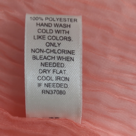 Scarf Pastel Peach Solid Color Sash Belt Lightweight Coastal Cool Resortwear - Picture 3 of 9